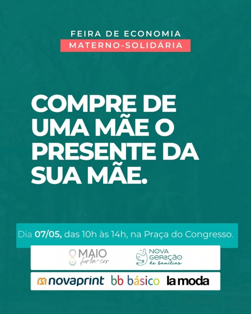 feira de economia materno-solidária em Criciúma